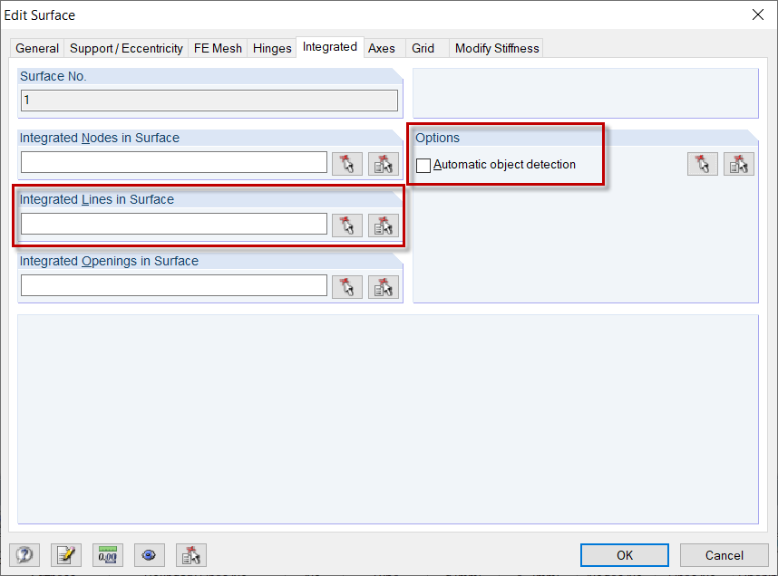 Modifica superficie → Integrata