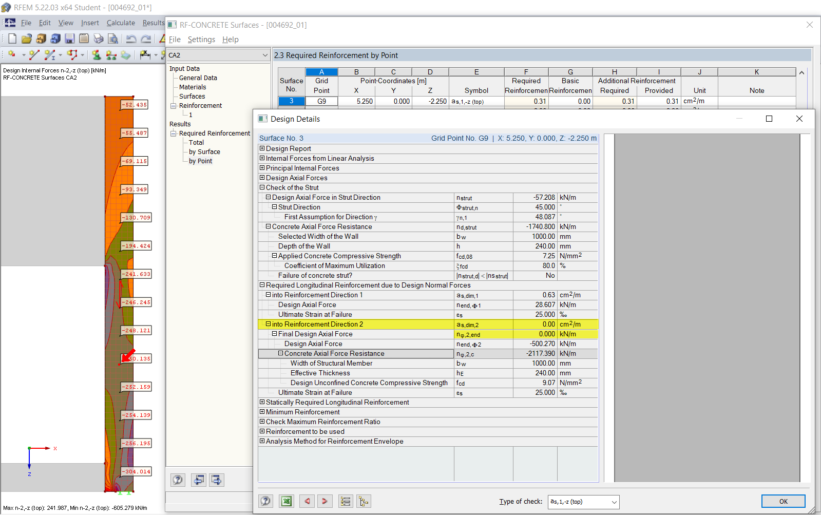 Dettagli di progettazione senza ottimizzazione delle forze interne