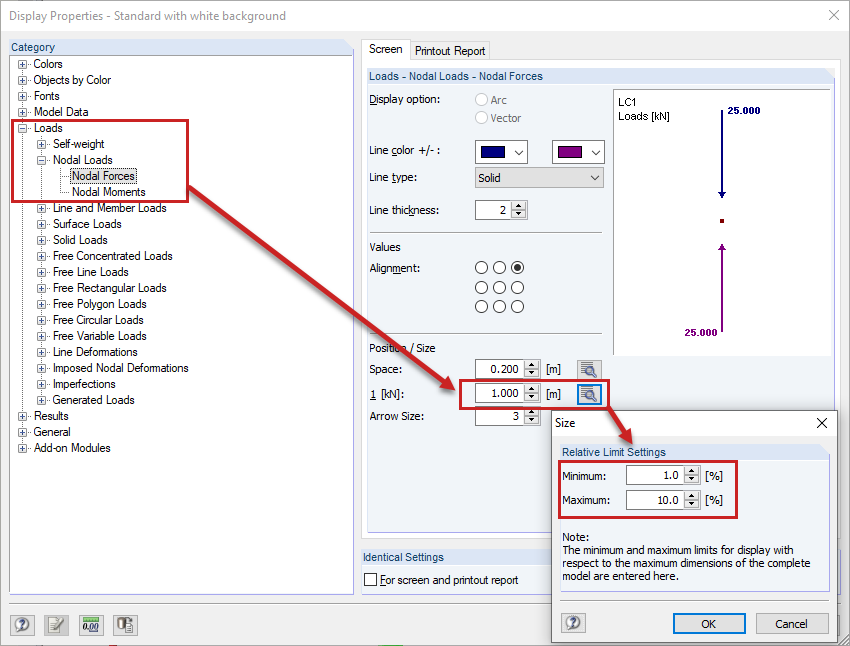Proprietà di visualizzazione