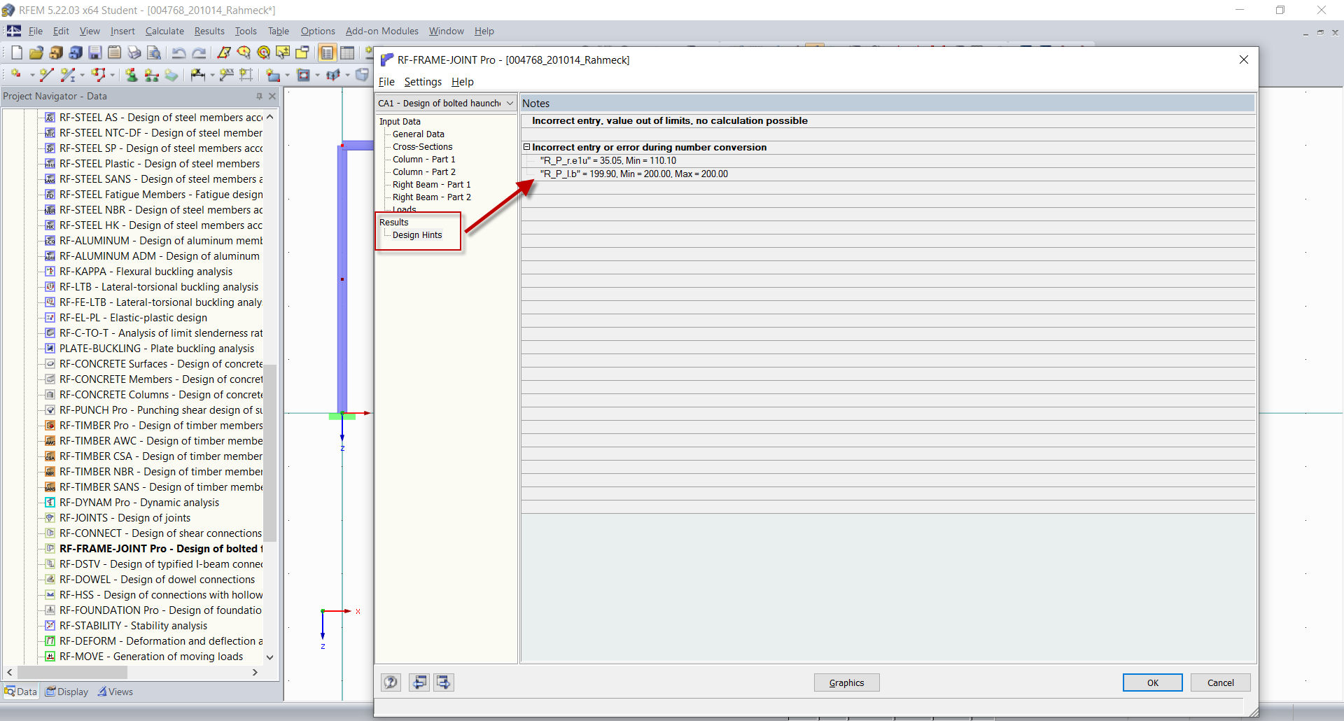 Dimensioni della piastra di estremità