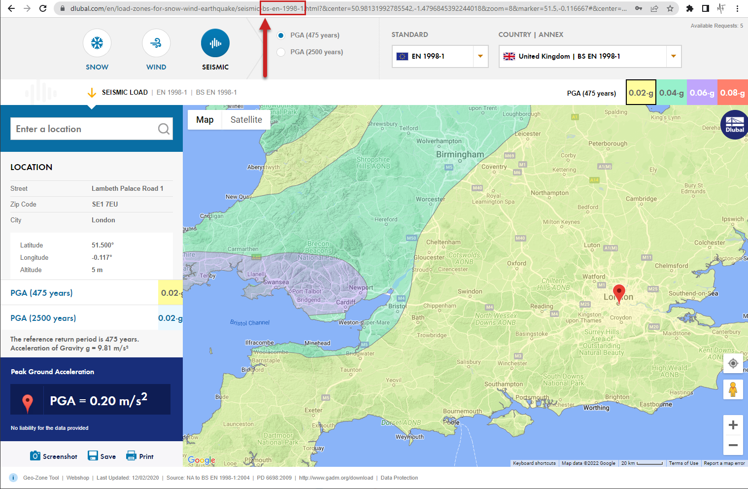 Specifiche standard nella barra degli indirizzi URL