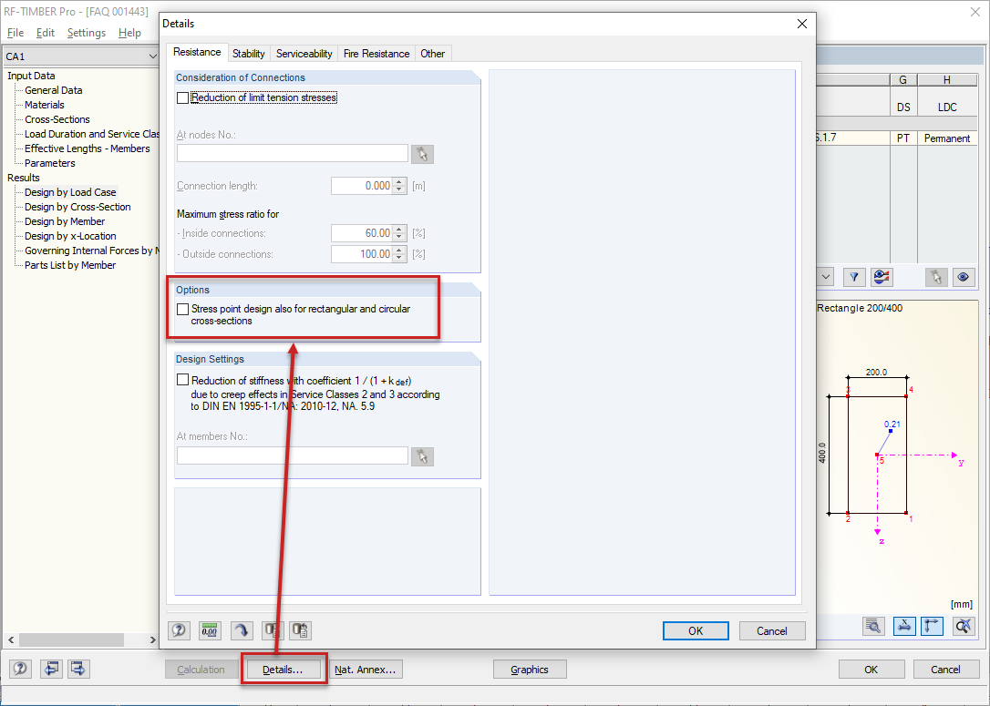 Disattivazione della verifica del punto di tensione