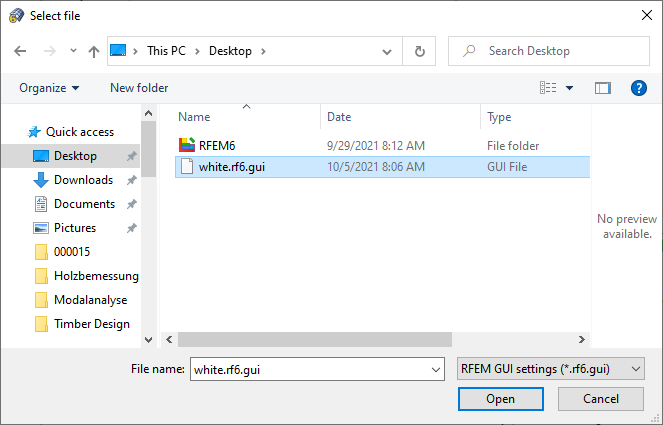 Importazione del file di configurazione