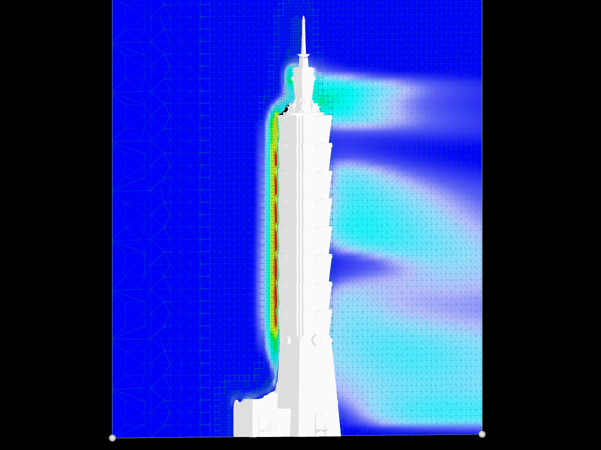 Taipei con il rendering verticale della mappa dei colori