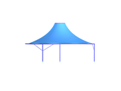 Form-Finding, vista della direzione dell'asse X.