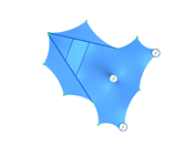 Membrana di copertura, vista della direzione dell'asse Z.