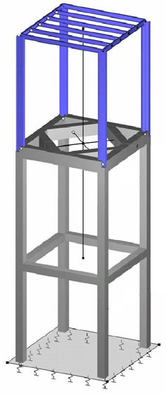 Progettazione e dimensionamento di una struttura di supporto per silos in acciaio, strutture miste di acciaio e cemento armato sotto l'aspetto dell'efficienza economica