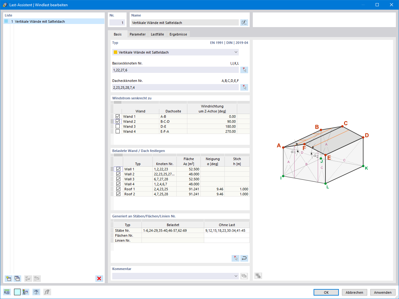 Caratteristica 002013 | Generazione dei carichi del vento