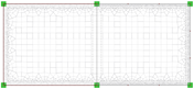 Affinamento della mesh della linea con lunghezza EF ridotta (a sinistra) e gradualmente (a destra)