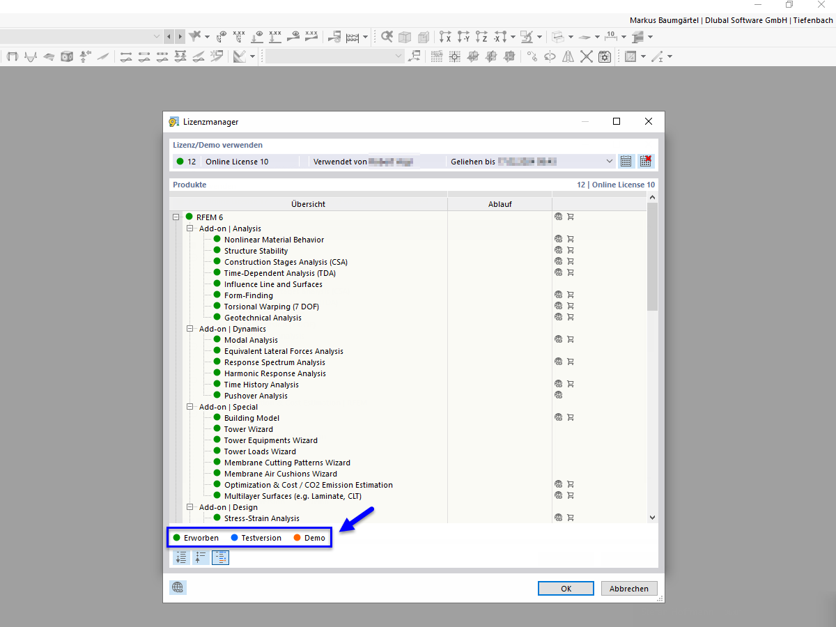 FAQ 005043 | Come posso scoprire quali add-on ho e quali funzionano solo come versione demo?