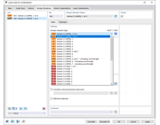 Finestra di dialogo 'Casi e combinazioni di carico', scheda 'Situazioni di Progetto'