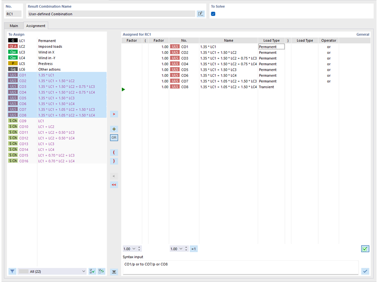 Definizione manuale della combinazione di risultati