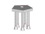 Testa del palo con 5 pali