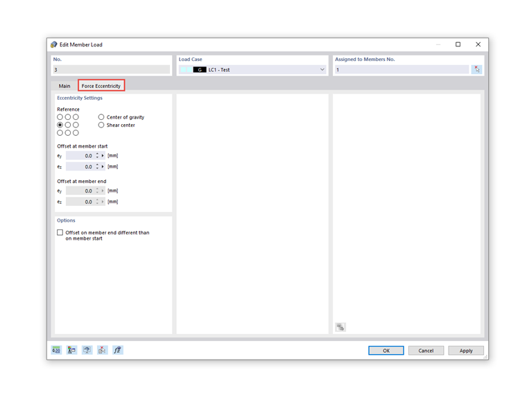 FAQ 005087 | Come posso considerare un'introduzione di carico eccentrico?