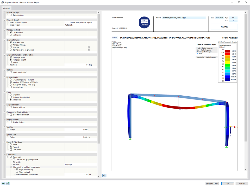 Nuova opzione di stampa grafica con anteprima