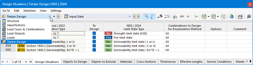 Tabelle per il dimensionamento del legno