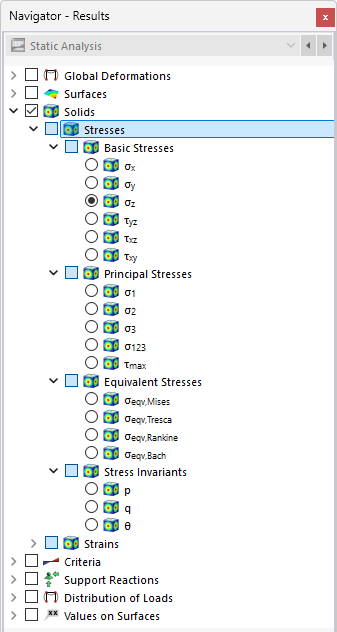 Selezione delle tensioni spaziali nel Navigatore
