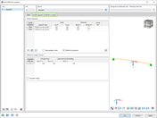Progettazione di aste in legno rastremate e curve con vincoli illustrati ed effettive lunghezze all'interno di software di analisi strutturale.