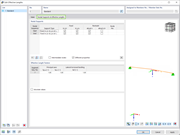 Progettazione di aste in legno rastremate e curve con vincoli illustrati ed effettive lunghezze all'interno di software di analisi strutturale.
