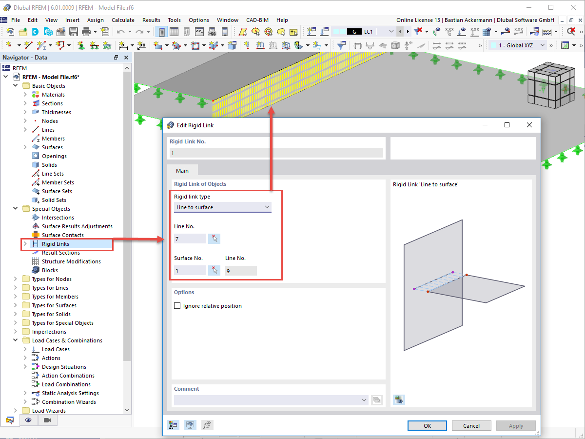FAQ 005146 | Come posso implementare un accoppiamento rigido tra due superfici in RFEM 6?