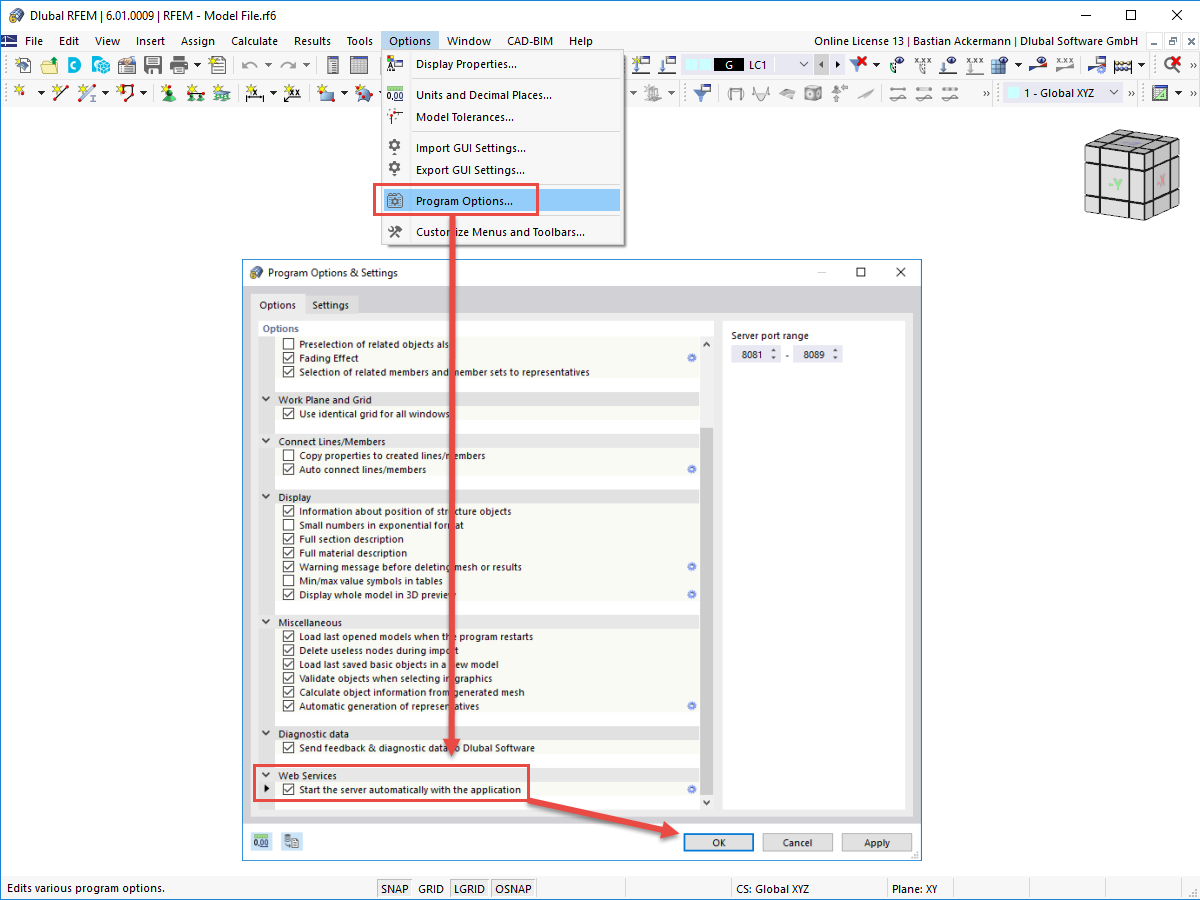 FAQ 005147 | Dopo aver avviato un servizio web o un'interfaccia da RFEM 6 / RSTAB 9, ricevo un messaggio di errore. Cosa posso fare?
