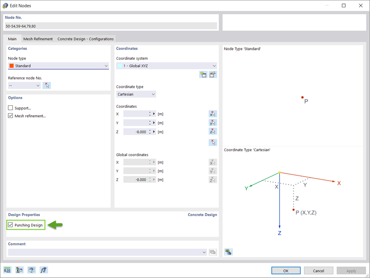 Casella di controllo verifica punzonamento
