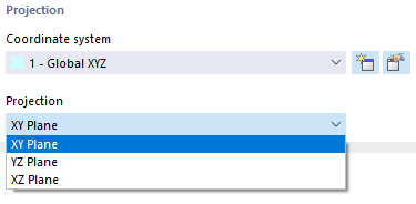 Definizione della proiezione dell'armatura