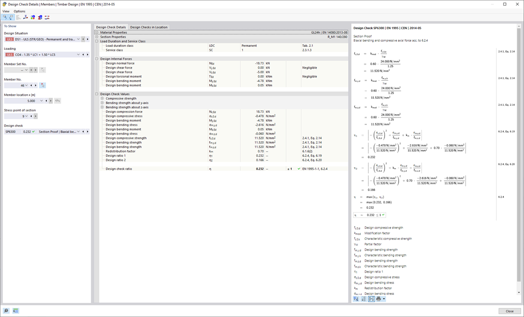 Verifica in legno - Aste - Dettagli di verifica