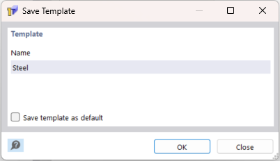 Salvataggio del template