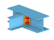 Collegamento in acciaio di 2 aste