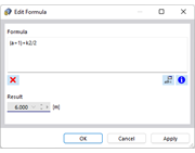 Finestra di dialogo 'Modifica formula'