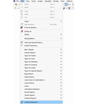 Apertura dei parametri globali