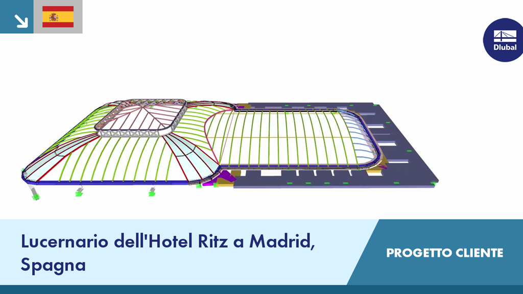 Vista interna dell’abbaino dell’Hotel Ritz a Madrid con la sua struttura architettonica dettagliata