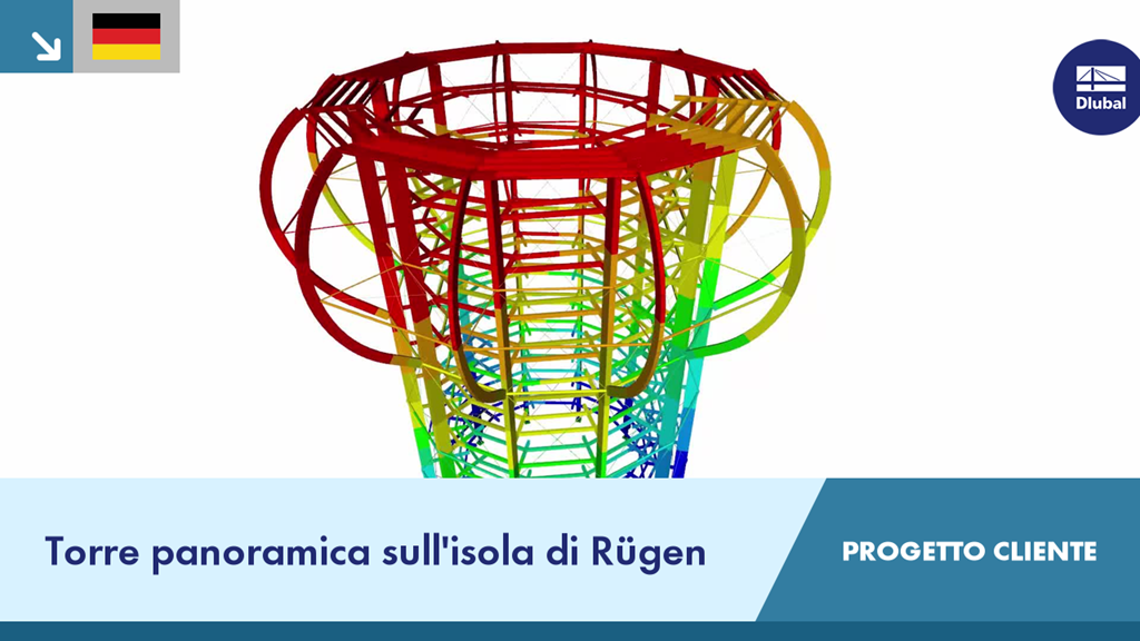 Torre panoramica moderna sull'isola di Rügen, progetto con design innovativo