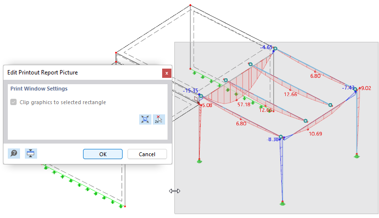 Definizione dell'area per la stampa nel grafico