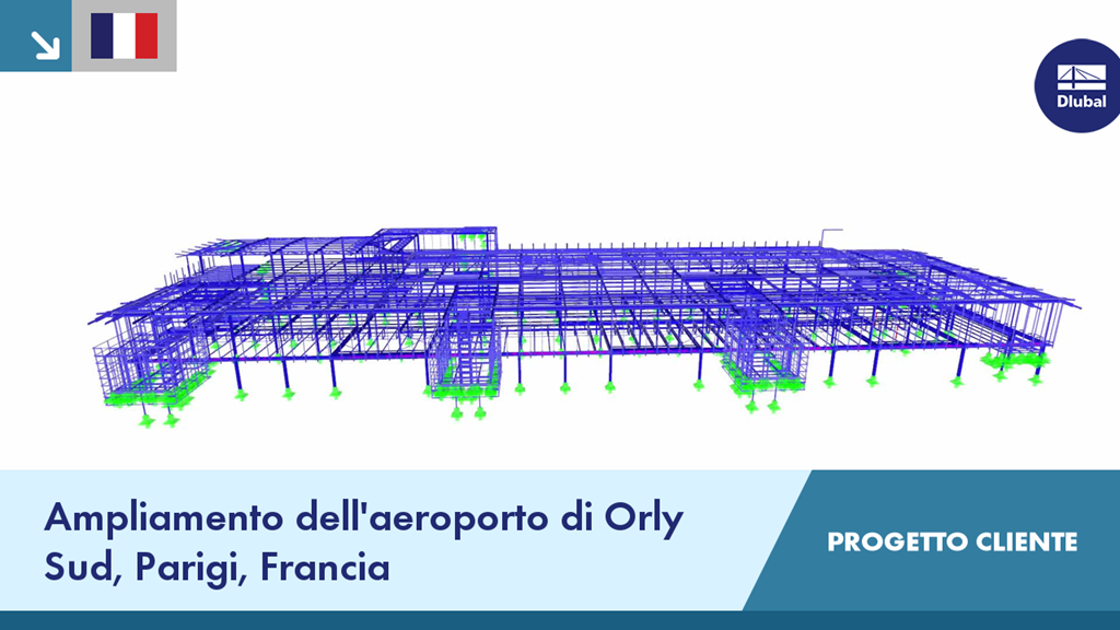 Progetto di espansione dell'aeroporto di Parigi Orly Sud, con dettagli strutturali e architettonici