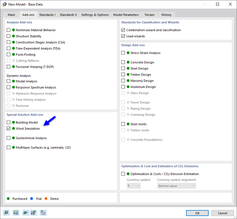 Dati di base, add-on