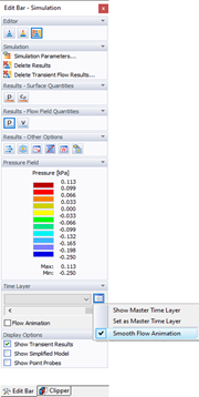 Opzioni e comandi del time layer