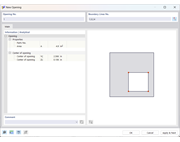 Finestra di dialogo "Nuova apertura"