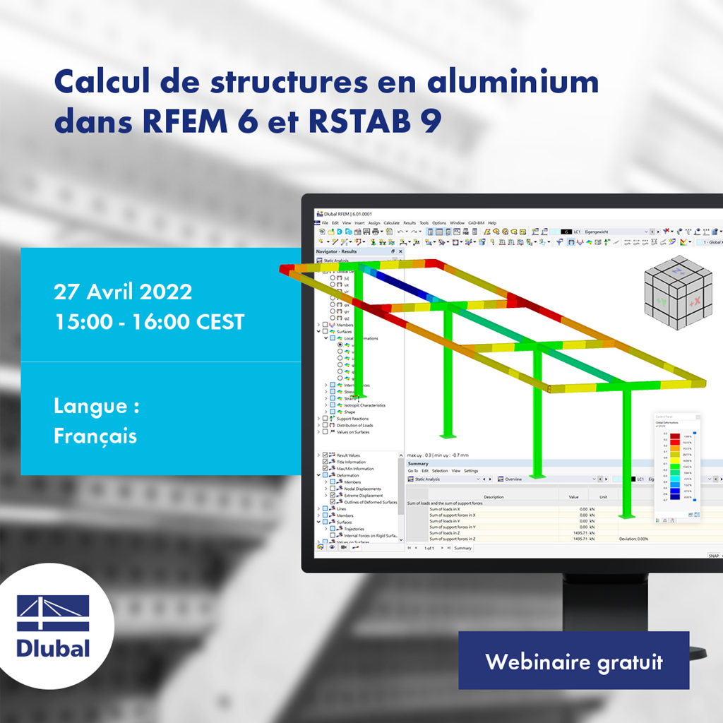 Progettazione di strutture in alluminio in RFEM 6 e RSTAB 9