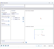 Finestra di dialogo "Nuovo punto di tensione"