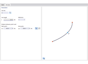 Finestra di dialogo "Nuovo punto di tensione", scheda "Sulla linea"