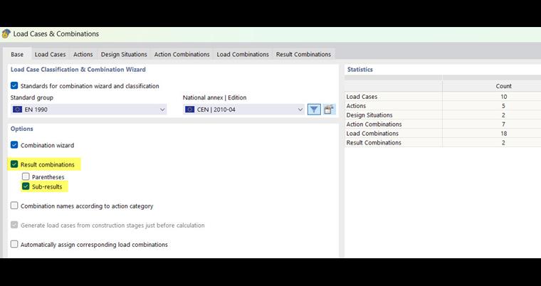 Attivazione di risultati parziali per combinazioni di risultati