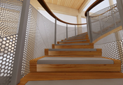 Vista nella zona pedonale delle scale (© StructureCraft)