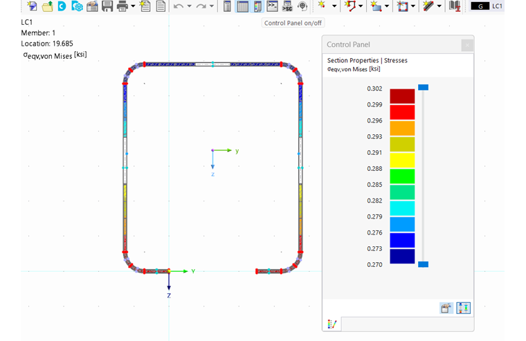 Pannello di controllo e pulsante "Attiva/Disattiva pannello di controllo"