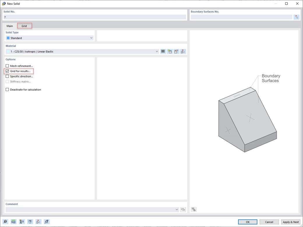 Caratteristica 002430 | Griglia dei risultati del volume