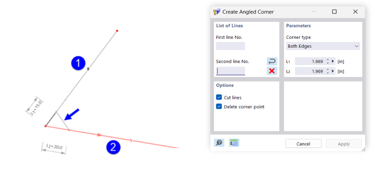 Dialogo "Smarcatura angolo"