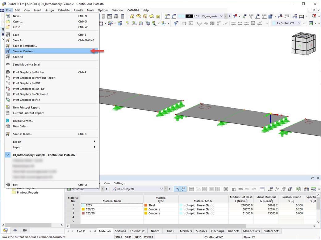 Caratteristica 002422 | Salva come versione
