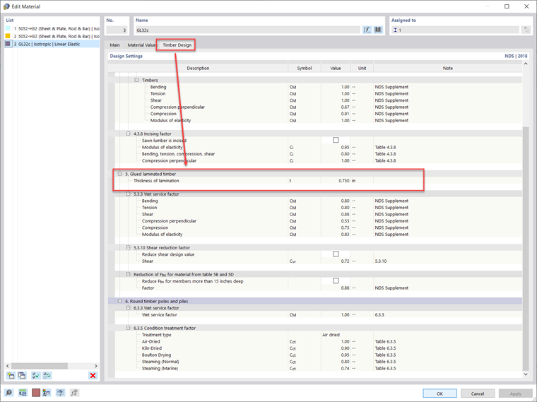 FAQ 005275 | Come si può modificare lo spessore della lamella per una sezione in legno lamellare incollato in RFEM 6?