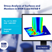 Analisi delle tensioni di superfici e aste in RFEM 6 e RSTAB 9